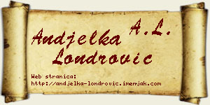 Anđelka Londrović vizit kartica